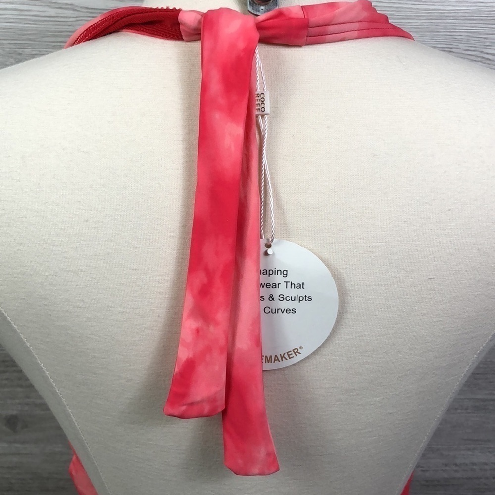 NWT Coco Reef Tie Dye One Piece Halter Swimsuit - Picture 3 of 11